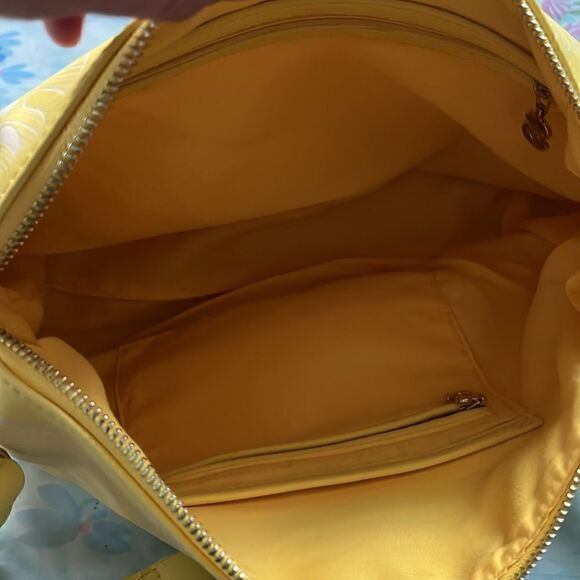 Desigual Handbag with Large Cosmetic Bag - Yellow Monstera Cutout - Picture 15 of 16